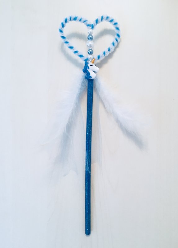 UNICORN fairy stick white-blue