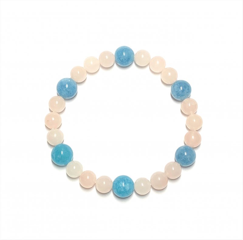 Rose Quartz and Aquamarine Bracelet