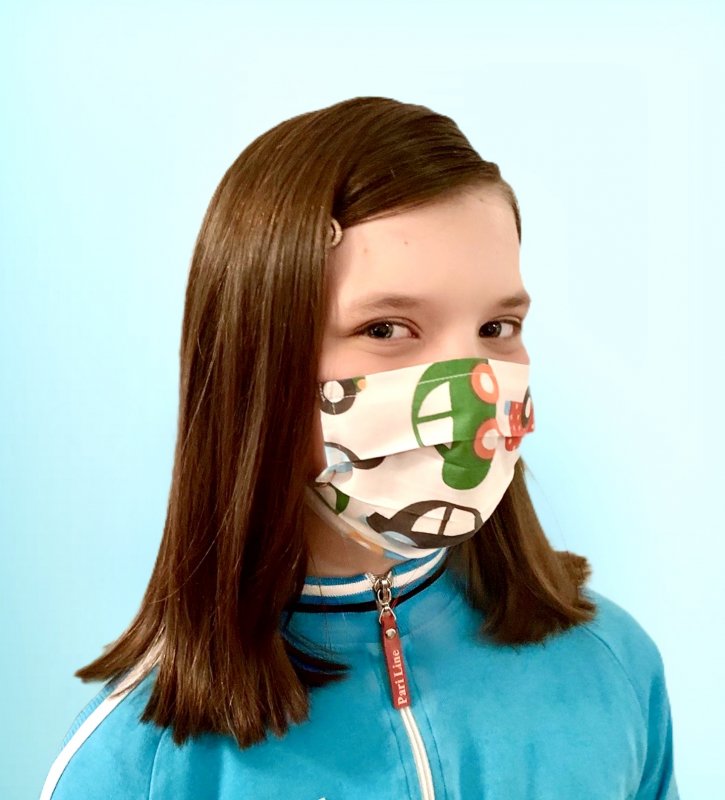 Kinder-Stoffmaske Autos