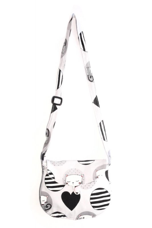 Crossbody CATS  black and white