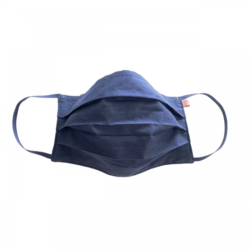 Stoffmaske blau wendbar