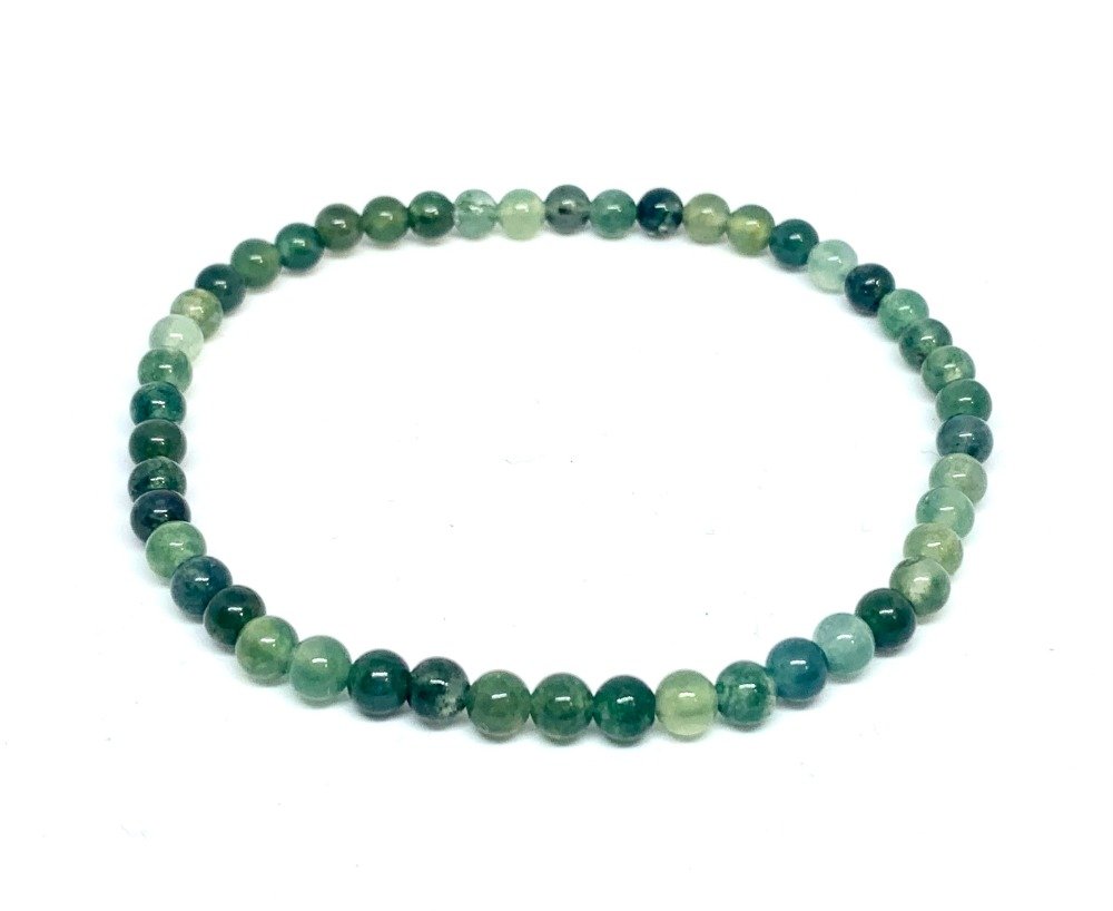 Green Agate Bracelet 4 mm